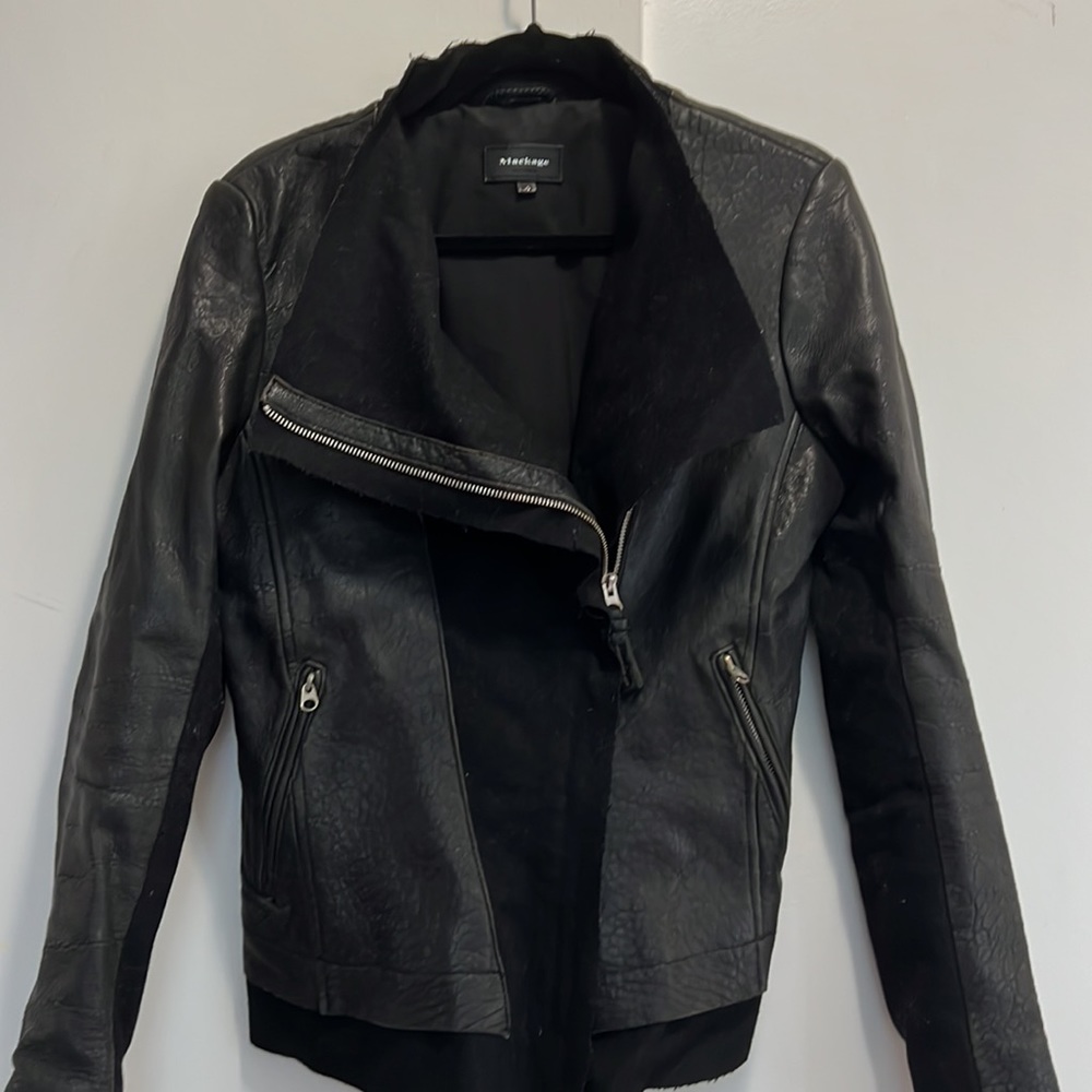 Mackage lambskin leather jacket